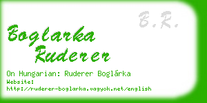 boglarka ruderer business card